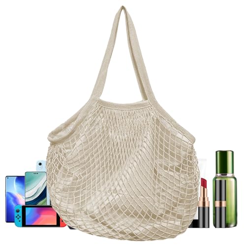 Bolsa de malla para compras y picnics, modelo elástico con forro interior 6