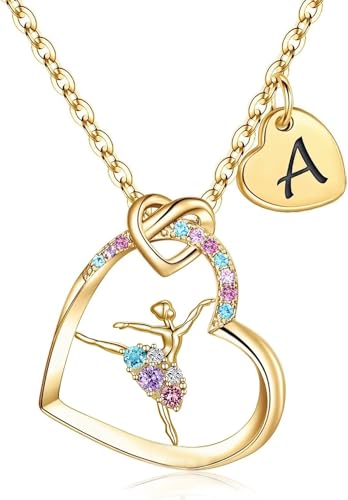 Zircone cubique de prestige sur un collier de danseuse de ballet pour adolescente