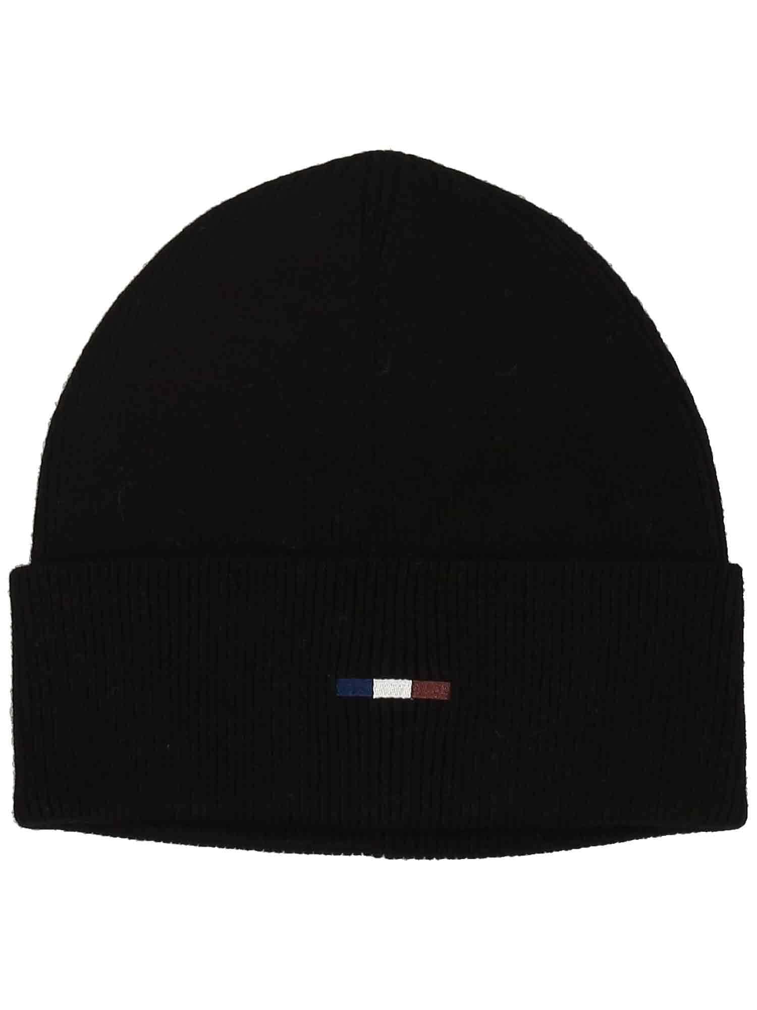 bugatti Gorro con Vuelta Uni Rib Hombre - de algodón Punto otoño/Invierno Invierno - Talla única Negro