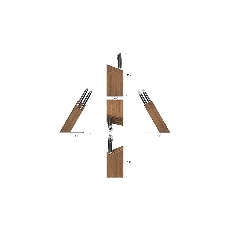 Cangshan HELENA Series German Steel Forged Cleaver Knife Block Set (3-Piece, Black)