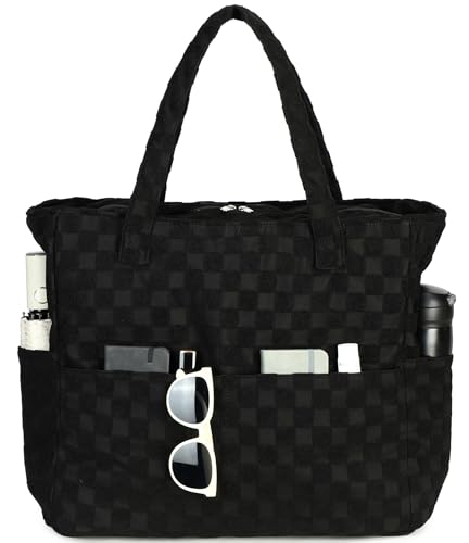 Image of LEDAOU Large Beach Tote Bag Women Waterproof Sandproof Zipper Beach Tote Bag for Pool Gym Grocery Travel with Wet Pocket | Sandproof