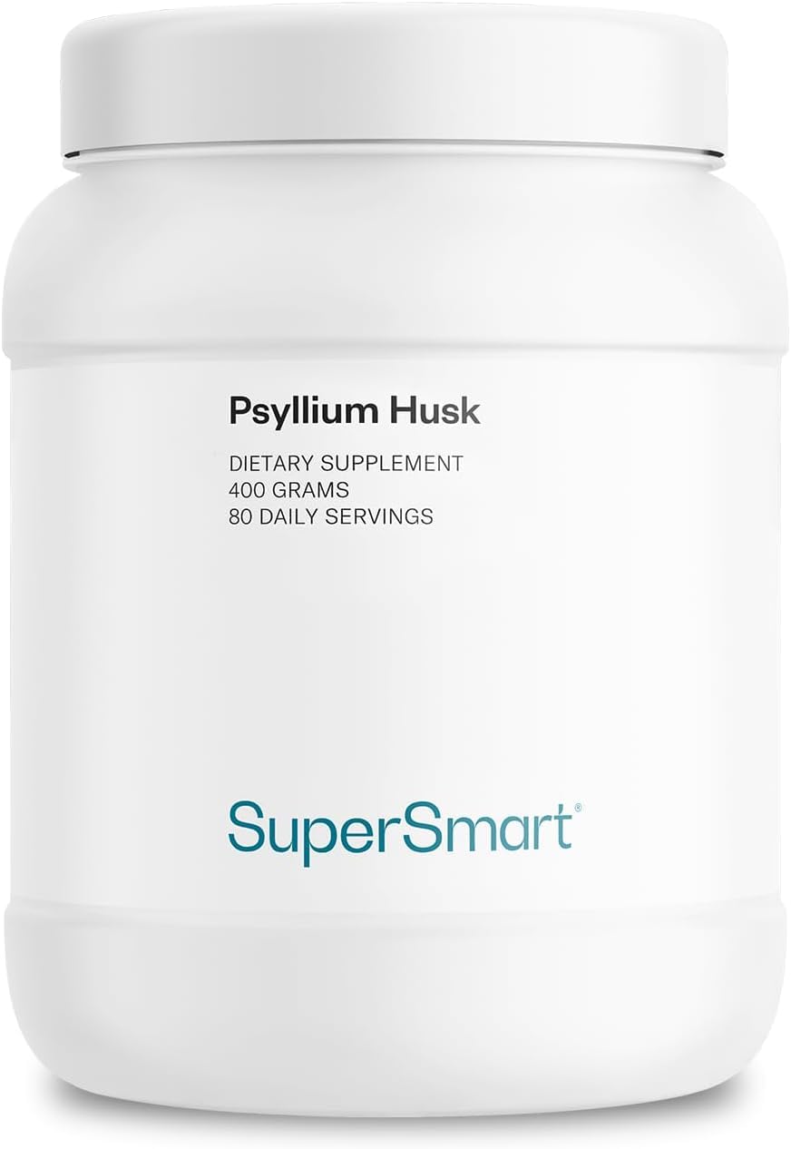 Supersmart - Psyllium Seed Husk - High Soluble Fibers to Support Gastro Intestinal Health | Non-GMO & Gluten Free - 400g