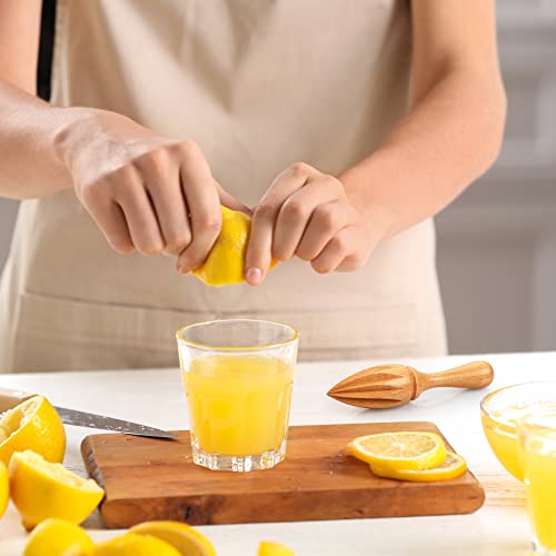 2 Pcs Wooden Citrus Reamer Lemon Hand Juicer Beech Wood Handheld Citrus Juicer Easy To Hold Kitchen Juicing Tool Manual Orange Lime Lemon Juice Reamer Extractor For Daily Home Bar Cafe Restaurant Use #TOP4