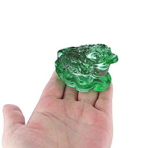 Set de 2 Estatuas Sapo de la Fortuna de Cristal Feng Shui miniatura 7