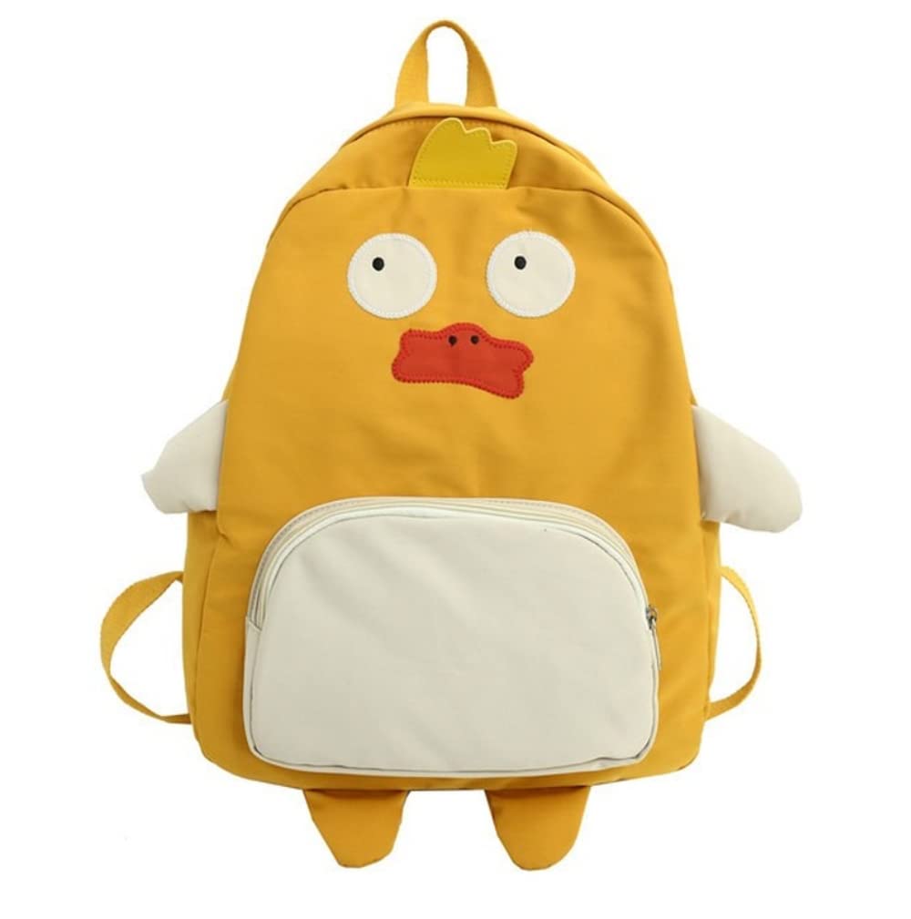 KOWVOWZ Kawaii Frog Large Novelty Backpack Girl Boy Teen Cute Fuuny Panda Animal High School Backpack Laptop Waterproof Bookbag (Duck)