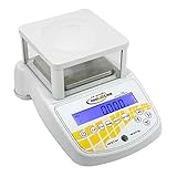 neoLab 5-2060 neoLibra Aluminium/Edelstahl 413i Präzisionswaage mit Windschutz, 410g Wägebereich Max, 0.001g Ablesbarkeit, 160mm x 160mm x 80mm, Weiß