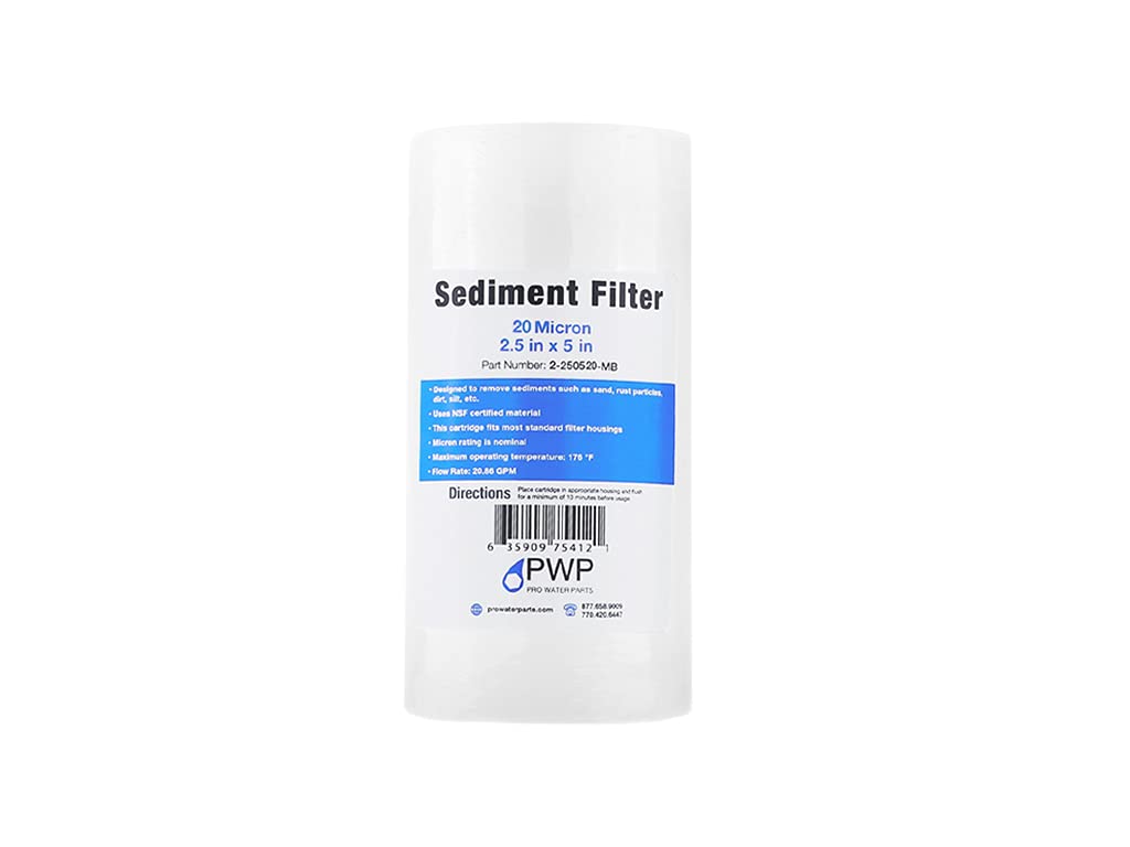 Sediment Water Filter RO DI Whole House Reverse Osmosis 2 5x5 20 micron