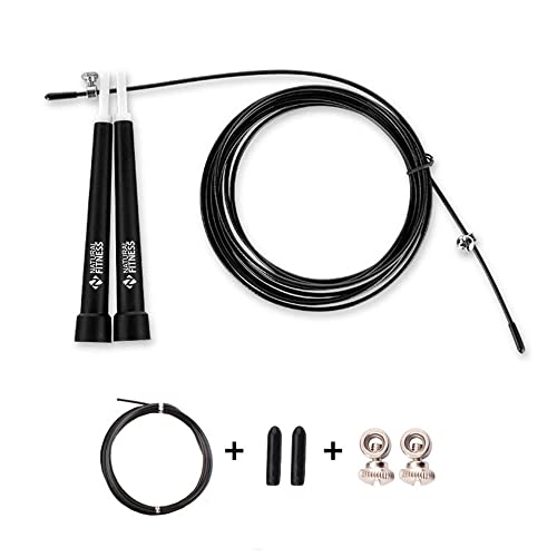 Corda de Pular de CrossFit Speed Rope Cabo de Aço Com Giro