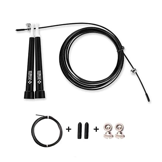 Corda de Pular de CrossFit Speed Rope Cabo de Aço Com Giro