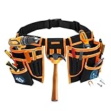 Tool Belt, MDSTOP Magnetic Tool Pouch, Heavy Duty Padded Tool Belts for Men, Detachable & Adjustable Tool Pouch Bag, Electrician Tool Pouch, Carpenter Tool Belt, for Electrician,Carpenter,Work Apron