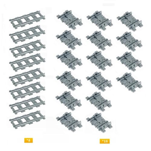 Image of ATORSE Train Track Railroad Blocks Compatible with Major Brands Straight Flexible|Toys & Hobbies | Tv Movie & Character Toys