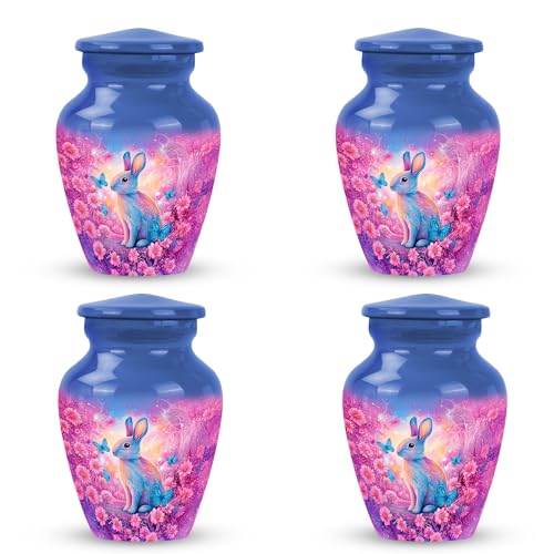 Image of Rabbit Urn Burial Decorative for Mom & Dad 3 Inch 4 Qty | Keepsakes Urns for Ashes Human Remains Urn for Men & Women