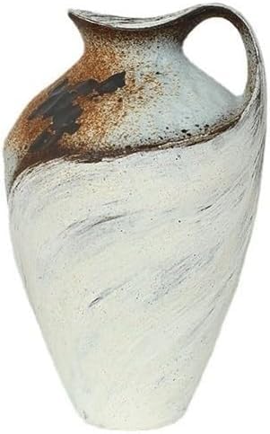 Vase en céramique rétro en grès pour arrangement floral de salon