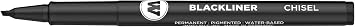 Molotow Blackliner Pen, Chisel Tip, Black Permanent Ink, 1 Each (703.210)