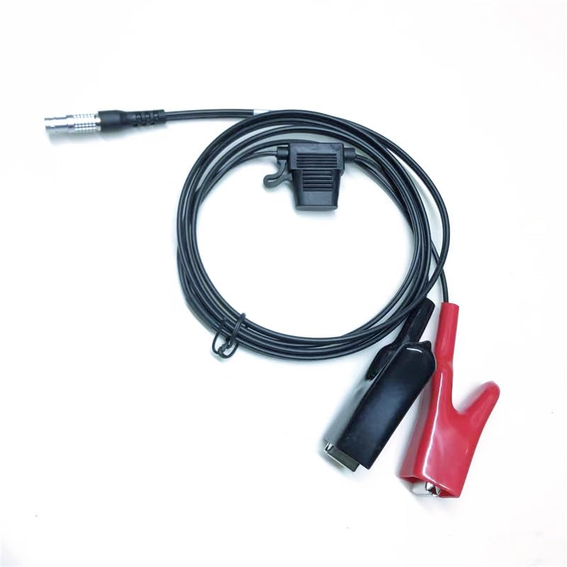 Power Cable PN 565854 for Total Station to External 12VDC CAR Battery 5PIN to Alligator Clips