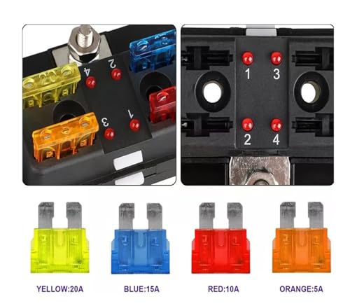 Bloc de fusibles à lame pour organiser le circuit électrique secondaire 12V