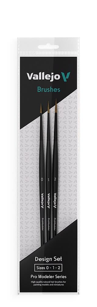 Vallejo Pro Modeler Brush Design Set 0-1-2