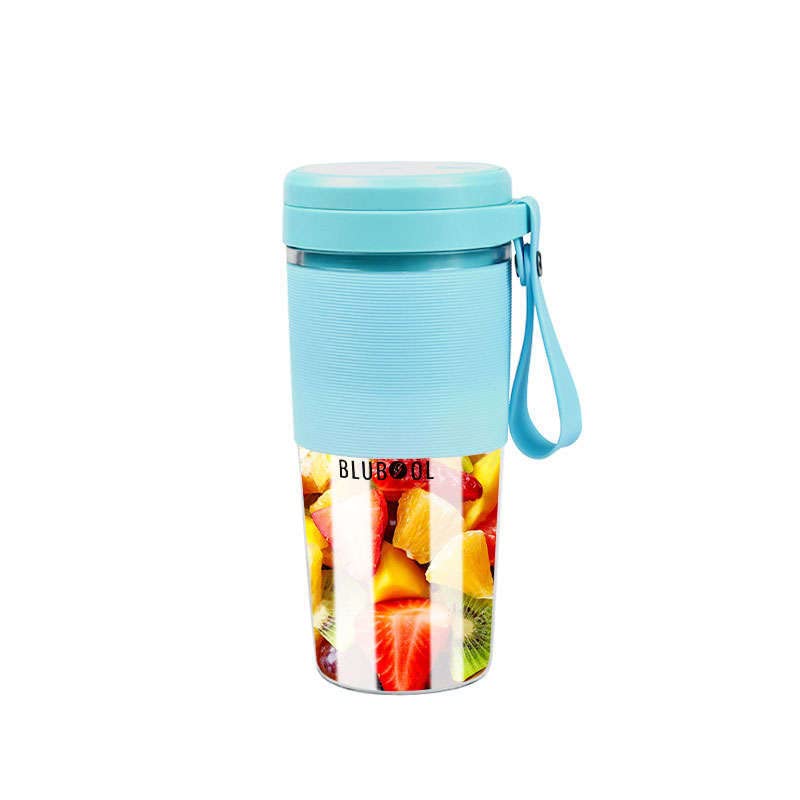BluBool Portable Blender for Shakes, Smoothies, and Juice, 400ml Personal Size Blender Ideal for Gym, Office, and Traveling, USB Rechargeable Mini Smoothie Blender Mixer with 6 3D Blades Juicer Cup for Sports Travel Home Office (Blue)