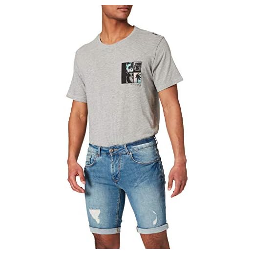 Inside 9CBE23SS Pantalones Cortos de Jean, 20, 36-46 para Hombre