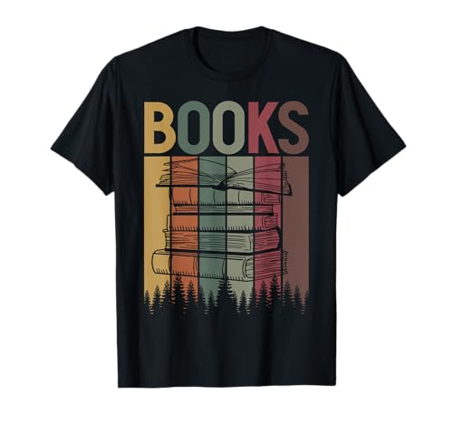Livre Retro Reader Nerd Bibliophile Reading Bookworm Book T-Shirt