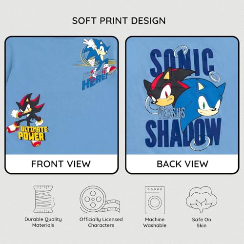 Image of SEGA Sonic the Hedgehog Athletic T-Shirt and Mesh Shorts Outfit Set Toddler to Big Kid Sizes (2T - 18-20)