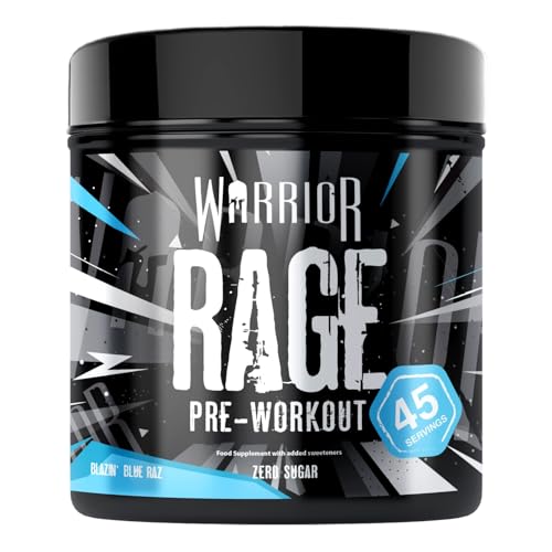 Warrior Rage Pre-Workout Pulver Blazin' Blue Raz