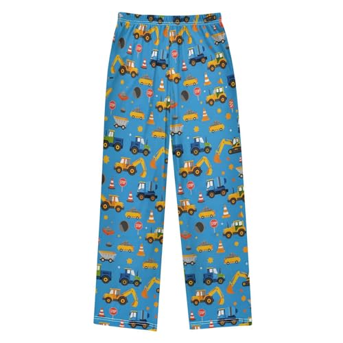 Pajama Pants Excavator Truck Construction Long Sleep Pants Lounge Bottoms2