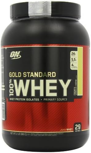 Optimum Nutrition 100% Whey Gold Standard, French Vanilla Creme, 2 Pounds by Optimum Nutrition (English Manual)