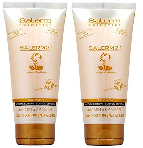 Salerm 21 Leave-In Conditioner Jasmine & Amber 6.9 Oz (200 Ml) (2Pcs) #TOP21