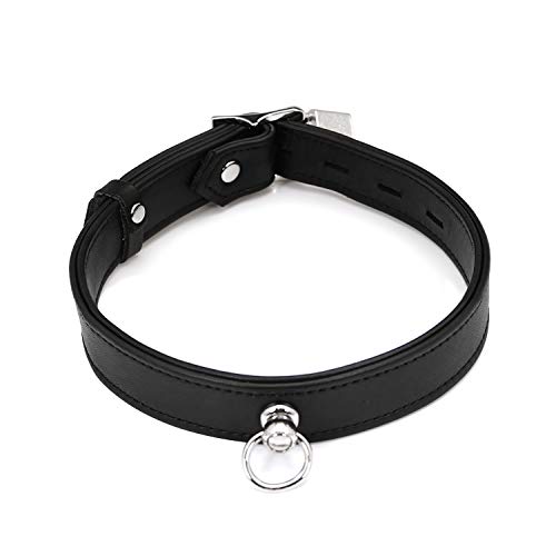 SMspade Kunstleder Kragenchoker schwarz für Männer Frauen Cosplay