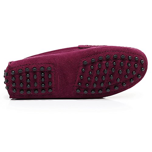 ANUFER Women's Classic Suede Penny Loafers Comfort Handmade Slipper Moccasins4