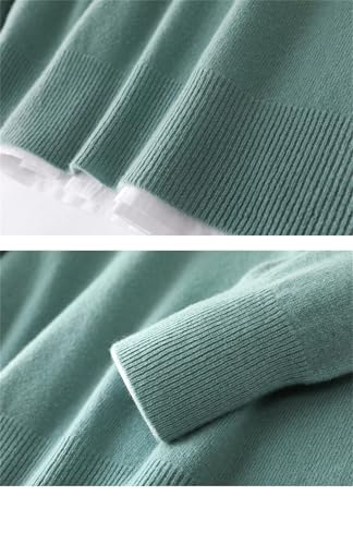 Dcvmvmn Men's Wool Half High Collar Sweater Casual Cashmere Knitted Long Sleeved Sweater Men's Soft Pullover Black3