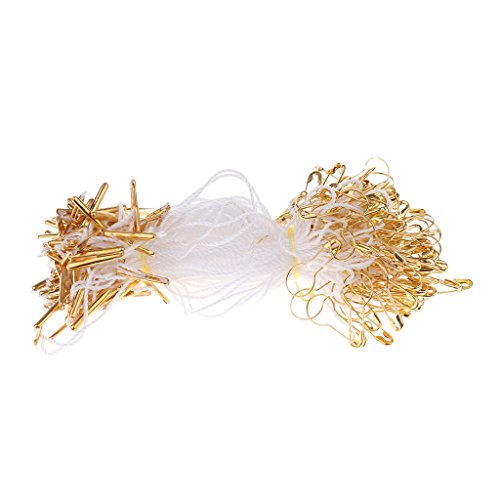 100 Sicherheitsfäden 110mm Fäden aus Polyester Etiketten Heftfäden Preis Tags, Goldrunde