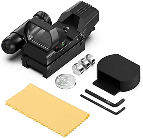Feyachi RSL-18 Reflex Sight - 4 Reticle Red & Green Dot Sight Optics with Integrated Red La-ser Sight Less Than 5mW Output — view 6