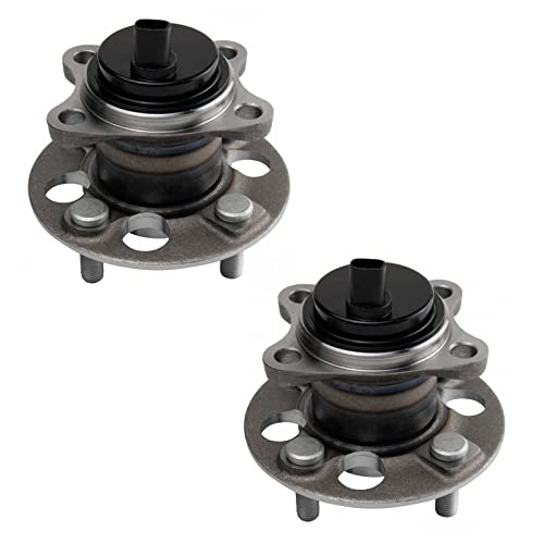 Image of TRQ Rear Driver and Passenger Side Wheel Bearing and Hub Assembly Set 2 Piece Compatible with 2015-2018 Toyota Yaris