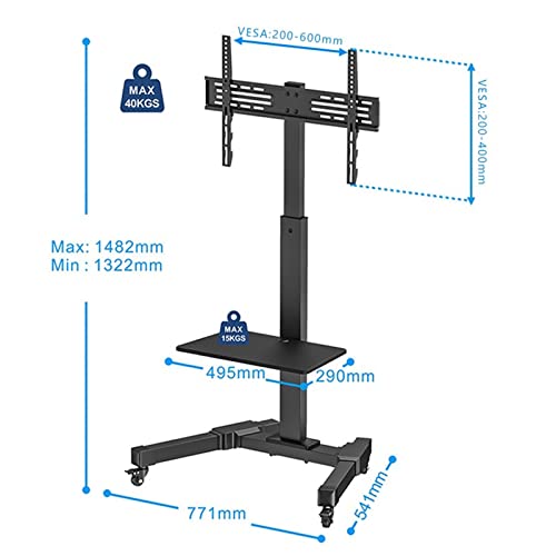 Soporte móvil para TV 37-70 pulg con ruedas ajustables miniatura 2