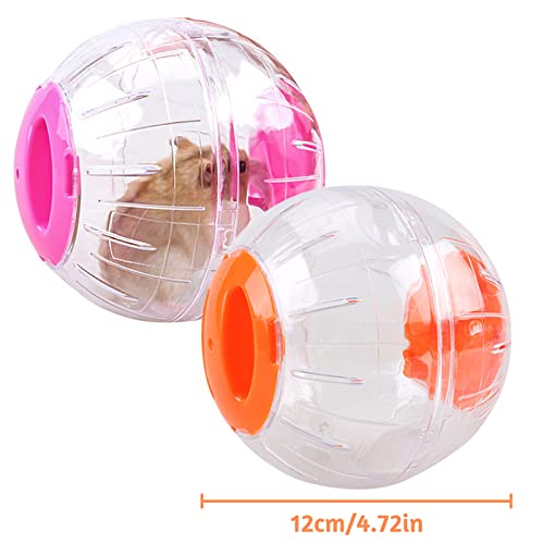 2 Pieces Hamster Running Balls Small Animal Exercise Balls Transparent