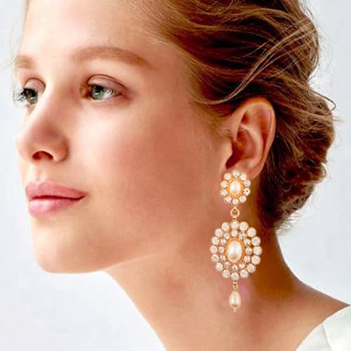 Touchstone "Hollywood Glamour Oscar Collection " Indian Crystals Dazzling Bridal Jewelry Chandelier Earrings For Women2