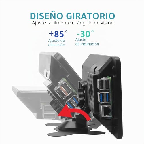 Carcasa Raspberry Pi 5 OSOYOO PiStudio para proteger tu pantalla táctil 3
