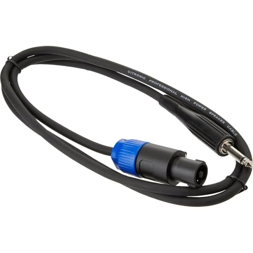 Citronic | Classic Speaker Lead 6.3mm Mono Jack to SPK Plug | Durable Audio Cable for Hi-Fi and Professional Speakers