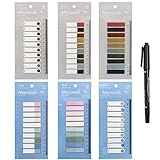 【Cantidad abundante】 6 juegos de pestañas de índice, 20 piezas para cada color, un total de 1200 piezas para satisfacer sus necesidades de clasificación.