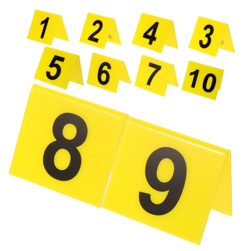 NAMOARLY 10 unidades de sinalização números de mesa de restaurante sinais de números de casamento sinal digital sinal de número de mesa números de assento de jogo cartão marcador de