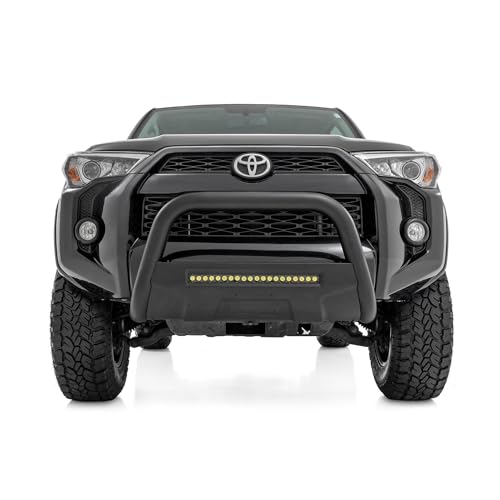 Image of Rough Country Black LED Bull Bar for Toyota 4Runner (2010-2024) - 20in LED Light Bar