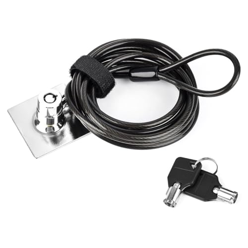 NouveLife Câble Antivol PC Câble de Sécurité Antivol Ordinateur Portable Autocollant 3M Résistant Longueur de Câble de 2m avec 2 Clés pour Ordinateur...