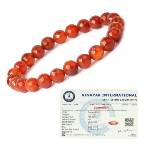Image of Reiki Crystal Products Certified Natural Crystal Stone 8 mm Faceted /Diamond Cut Beads Bracelet for Men & Women | Reiki Charged Gemstone Bracelet | Multiple Crystal Variants Available