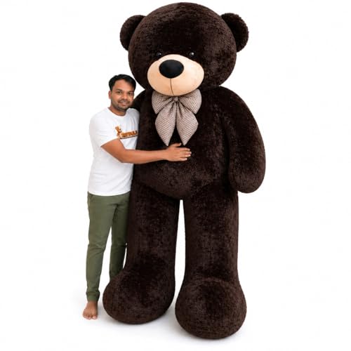 Image of Giant Teddy Bear 7 Feet Chocolate Dark Brown | Big Size Soft Toy for Girls, Boys | Huge Hugging Teddy Bear | Birthday Gift, Valentine Gift, Anniversary Surprise | Premium Soft Plush Toy