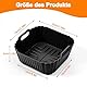 FJNATINH 2 Stück Philips Airfryer for Philips Essential Airfryer 4.1 L HD9252/HD9200/HD9255,Reusable Silikonform Heißluftfritteuse Zubehör,Schwarz