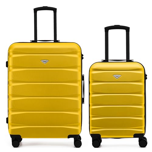 Flight Knight Cabin Suitcase 55x40x20 Ryanair Priority, EasyJet, Jet2 Lightweight Small Durable 4-Wheel Cabin Case, Carry-On for Over 60 Airlines, Hard Shell, 10kg Hand Luggage Bag (55 x 40 x 20 cm)