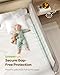Foldable Bed Rail for Toddlers, 71in Reinforced Carbon Steel Frame&Connectors, Breathable Cationic Fabric - Safety Toddler Bed Rails for Queen, King, Twin, Full, No-Tool Setup.