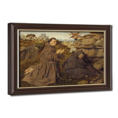 Impression toile Saint François Jan Van Eyck cadre décoration murale